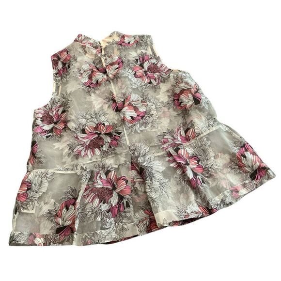 Anthropologie Moulinette Soeurs Sheer Peplum Blouse 14 - Picture 3 of 4